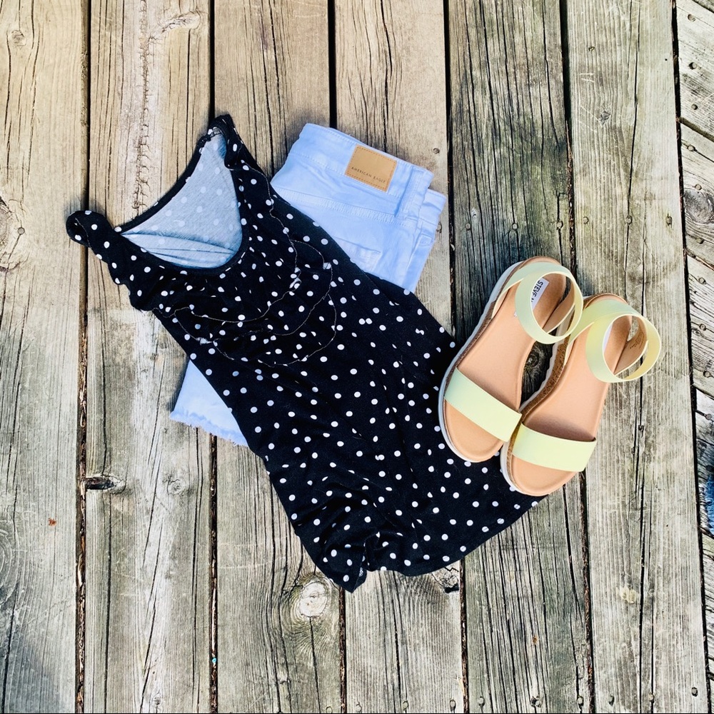 Merona Black Polka Dot Tank